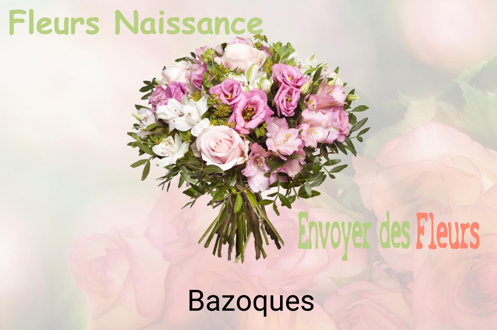 Bouquet de fleurs de naissance livré à Bazoques